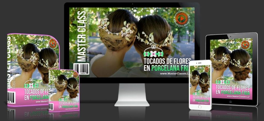 Tocados de Flores en Porcelana Fría